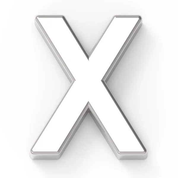 Zilveren letter X — Stockfoto
