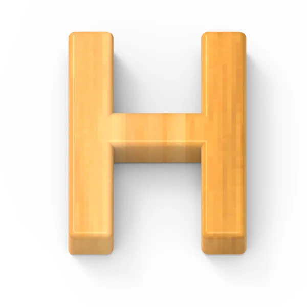 Wood color letter H — Stock Photo, Image