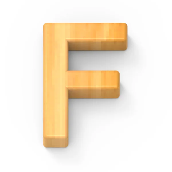 Wood color letter F — Stock Photo, Image