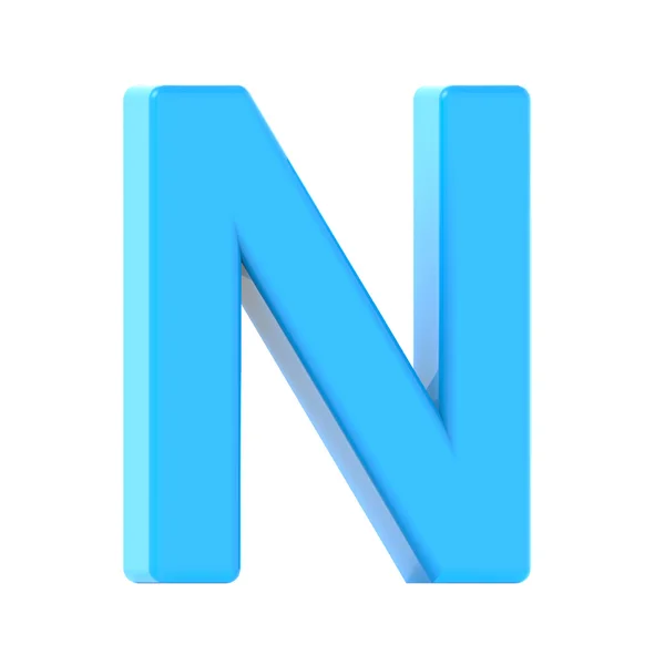 Világos kék N betű — Stock Fotó