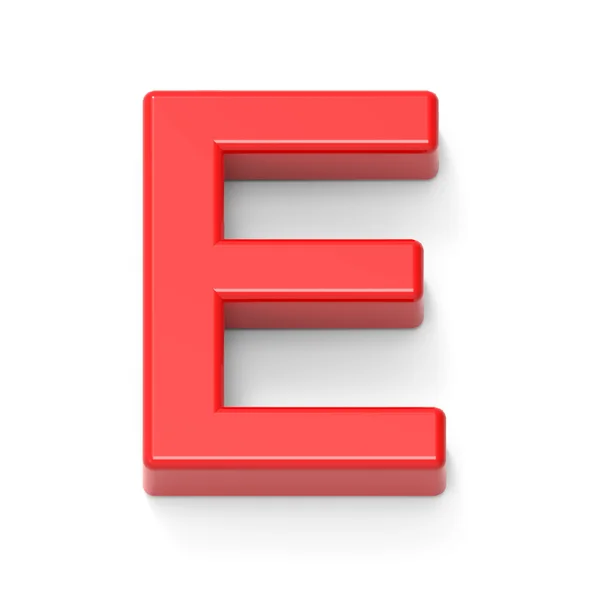 Lichte rode letter E — Stockfoto