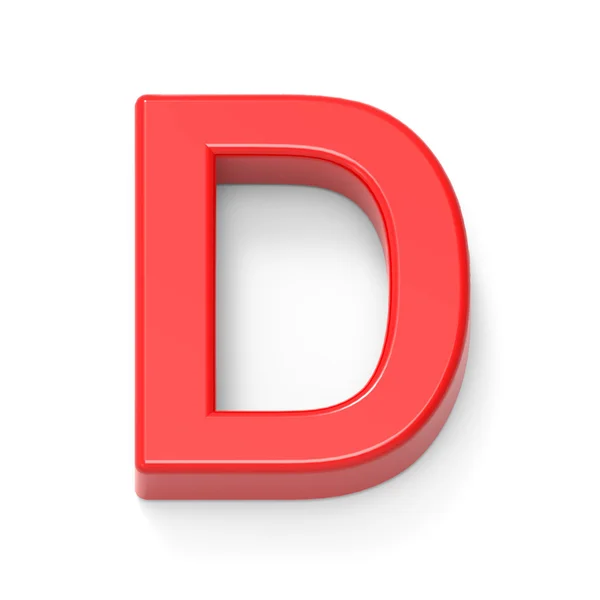Lichte rode letter D — Stockfoto