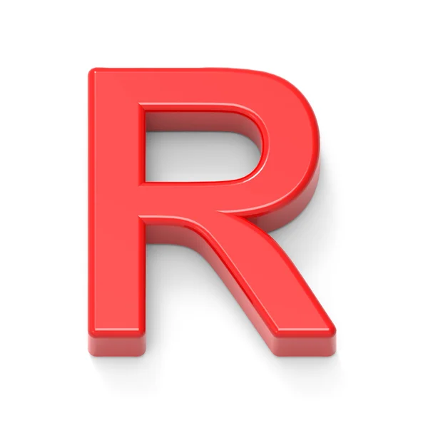 Světle červené písmeno R — Stock fotografie