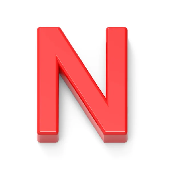 Lichte rode letter N — Stockfoto