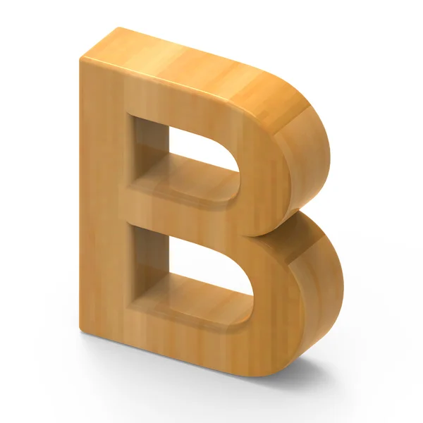 Wooden grain letter B — Stock Photo, Image