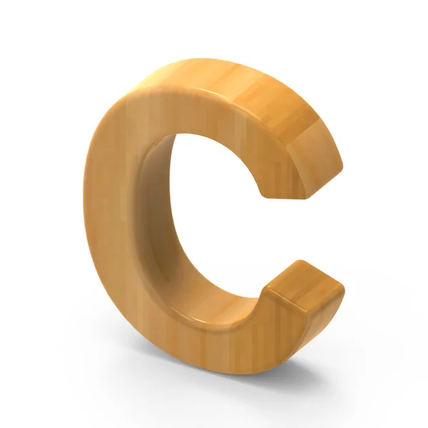 Wooden grain letter C — Stock Photo, Image