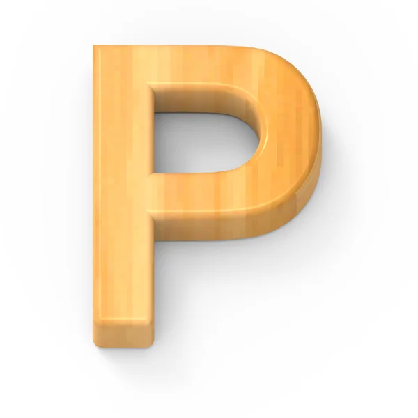 Wood color letter P — Stock Photo, Image