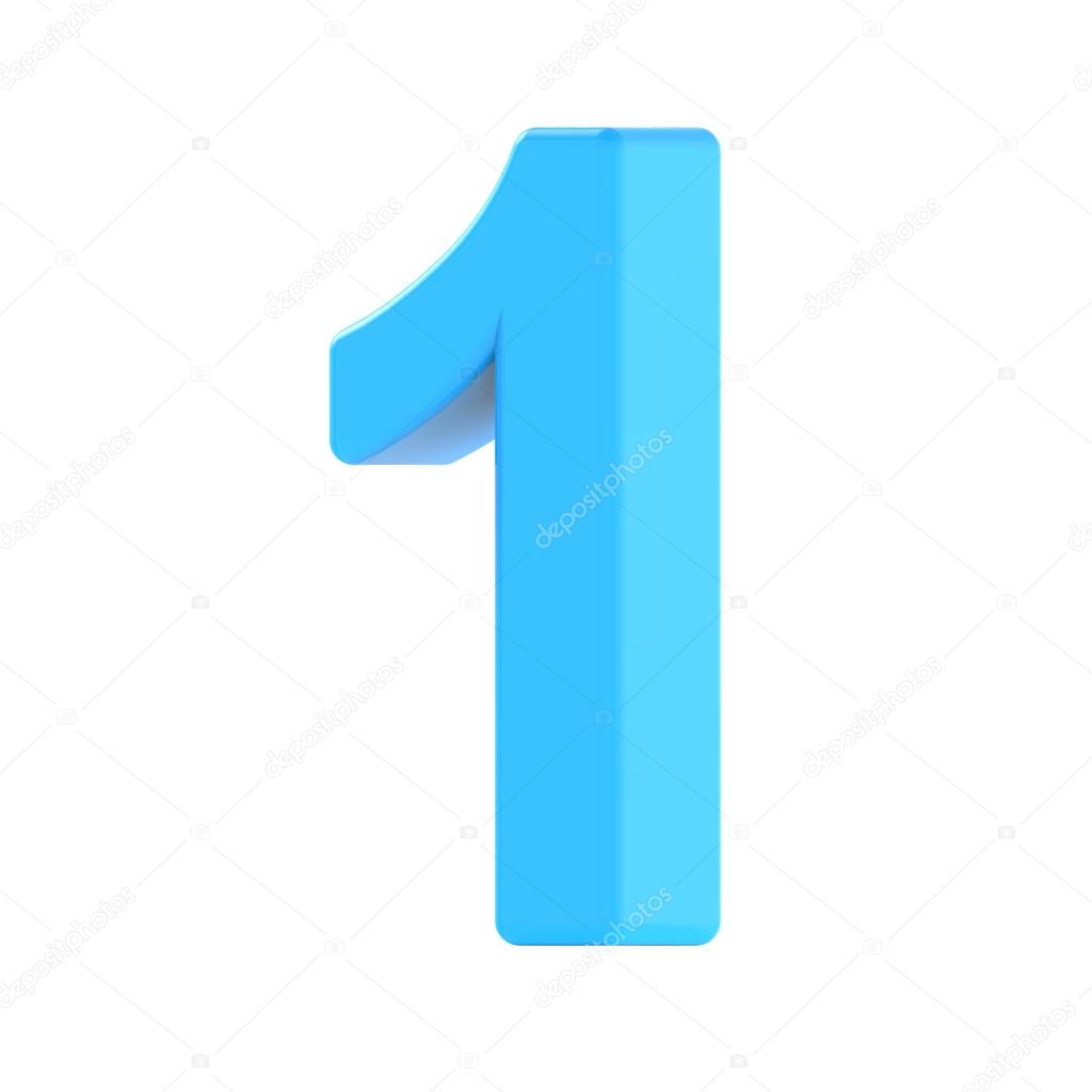 Light blue number 1 Stock Photo by ©kchungtw 126485836