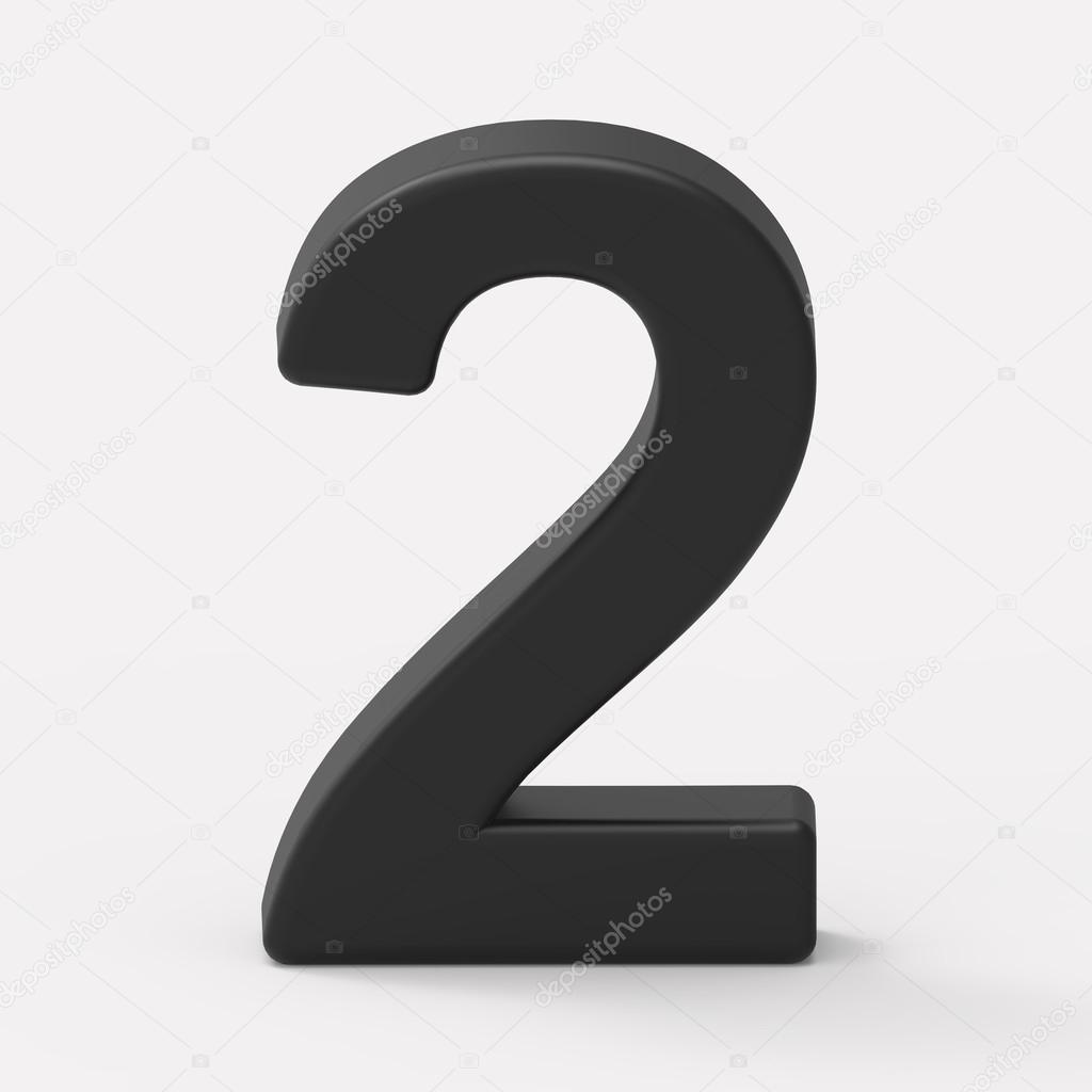 3d Zwart Nummer 2 Stockfoto C Kchungtw 126486698