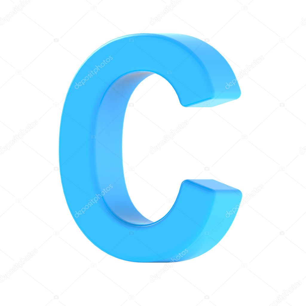 light blue letter C