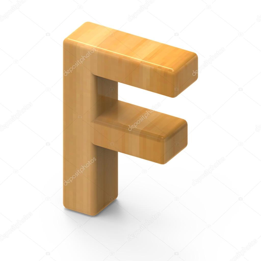 Wood grain letters Wooden grain letter F — Stock Photo © kchungtw