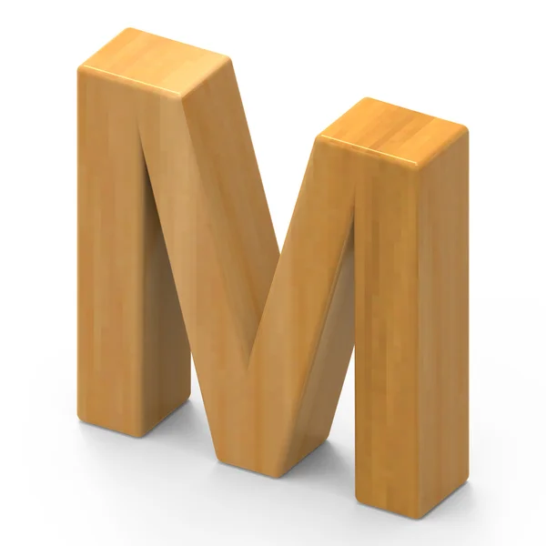 Letra de grano de madera M —  Fotos de Stock