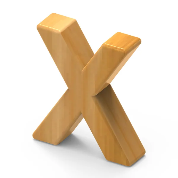 Trä korn bokstaven X — Stockfoto