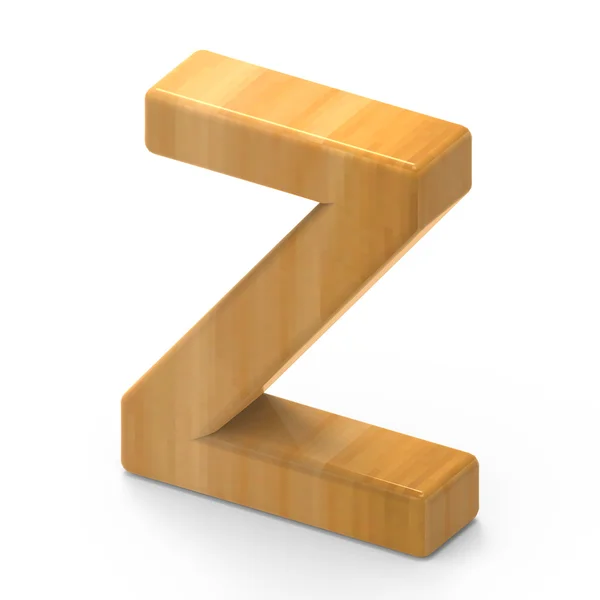 Деревянная зерновая буква Z — стоковое фото