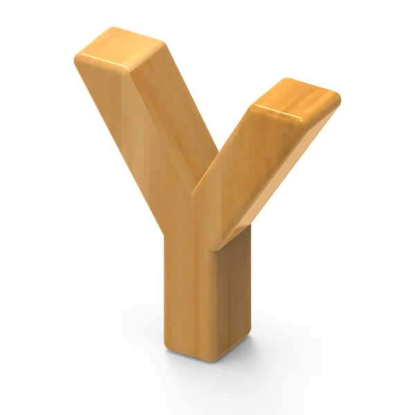 Ξύλινο σιτάρι γράμμα Y — Φωτογραφία Αρχείου