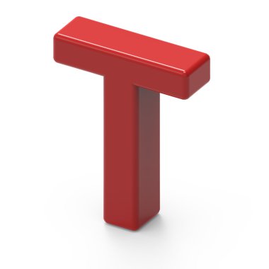 düz kırmızı yazı tipi T