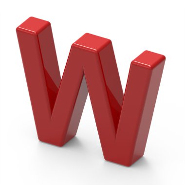 düz kırmızı yazı tipi W