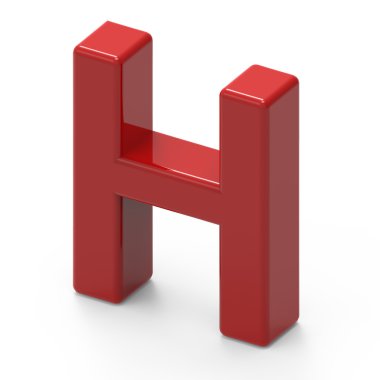 düz kırmızı yazı tipi H
