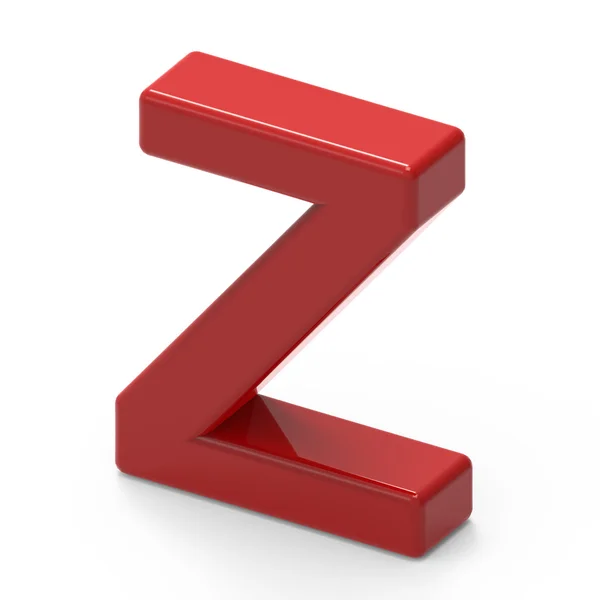 Гладкий червоний шрифт Z — стокове фото