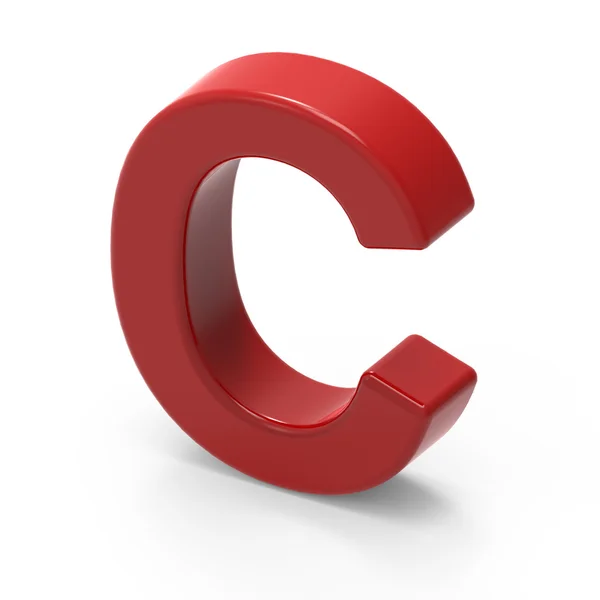 부드러운 빨간색 글꼴 C — 스톡 사진