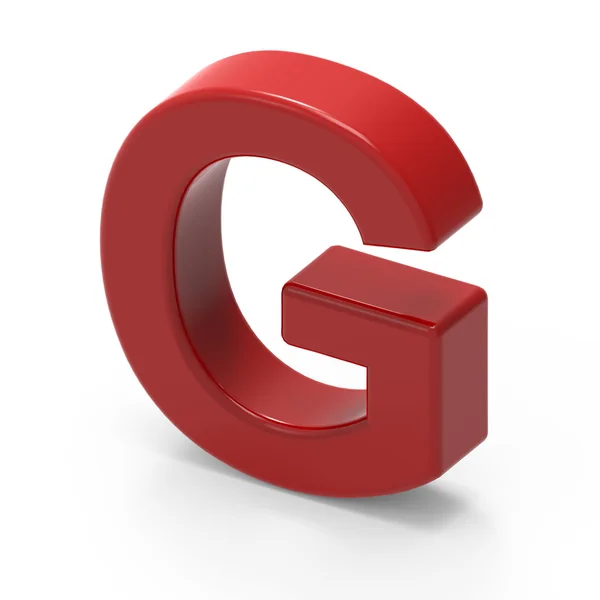 Soepel rood lettertype G — Stockfoto