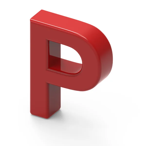 Soepel rood lettertype P — Stockfoto