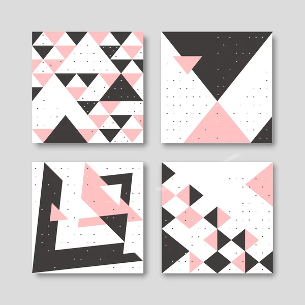 Růžový trojúhelník černá abstrakt — Stockový vektor