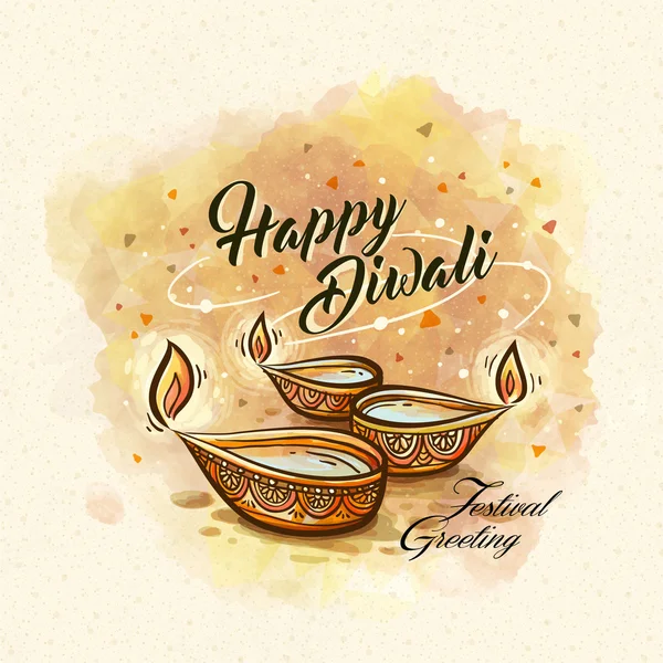 Diwali salutation du festival — Image vectorielle