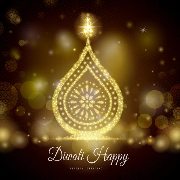 Diwali festival groet — Stockvector