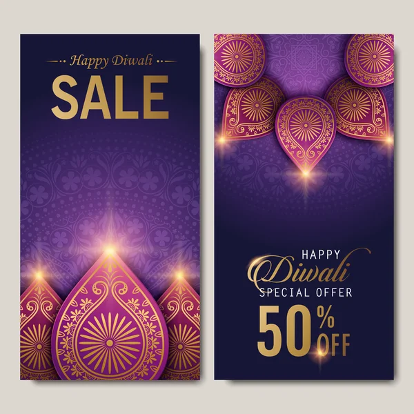 Texto feliz diwali oferta especial — Vetor de Stock