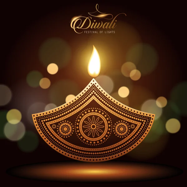 Texten happy diwali — Stock vektor