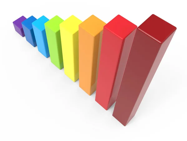 Arco iris gráfico de barras de color —  Fotos de Stock