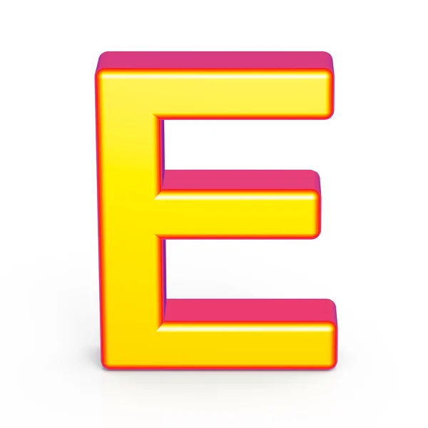 3d golden letter E — Stock Photo, Image