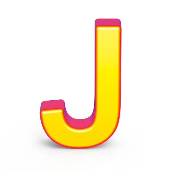 3D золота літера J — стокове фото