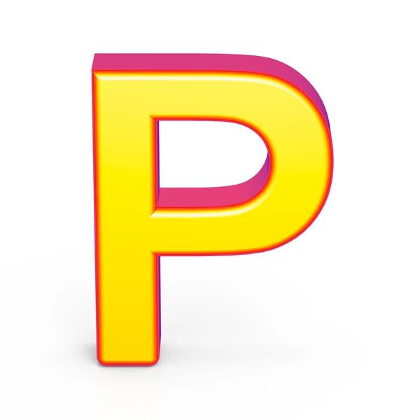 3D χρυσό γράμμα p — Φωτογραφία Αρχείου