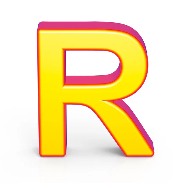 3d golden letter R — Stock Photo, Image