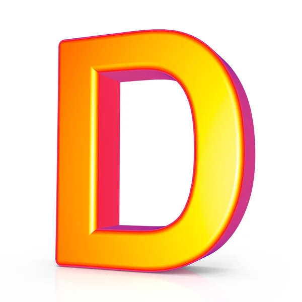 3D-gouden letter d — Stockfoto