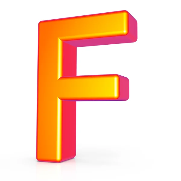 3d golden letter F — Stock Photo, Image