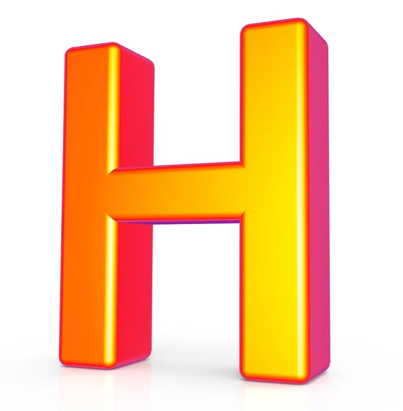 3d golden letter H — Stock Photo, Image