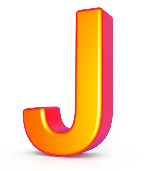 3D złote litery j — Zdjęcie stockowe
