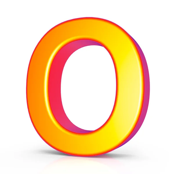 3d golden letter O — Stock Photo, Image