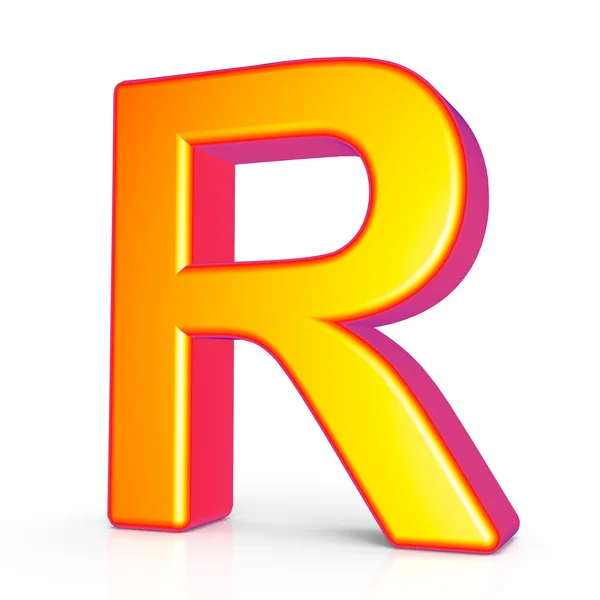 3d golden letter R — Stock Photo, Image