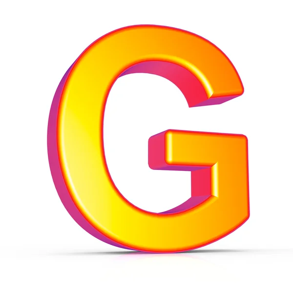 3D złoty litera g — Zdjęcie stockowe