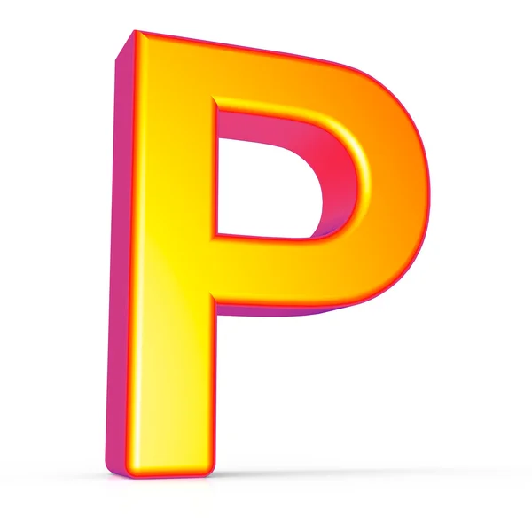 3D-gouden letter p — Stockfoto