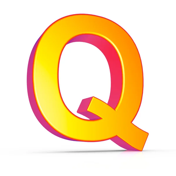 3d golden letter Q — Stock Photo, Image