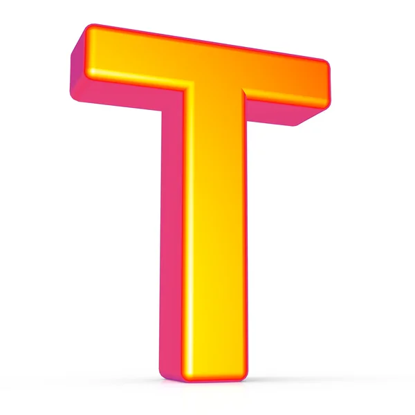 3D złote litery t — Zdjęcie stockowe