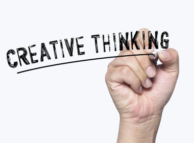 creative thinking written by hand clipart