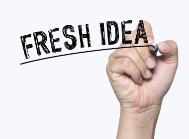 taze fikir elle yazılmış