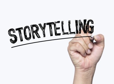 storytelling written by hand clipart