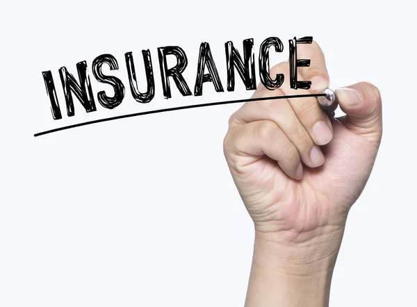 Insurance written by hand — Stock Photo, Image